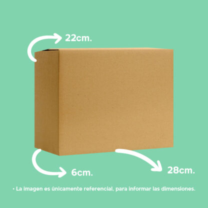 Caja De Cartón Microcorrugado 22x28x6cm